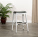 Durango Bonded Leather Saddle Stool, 24" Counter Stool or 30" Bar Stool 30" Bar Height White Gray Leather