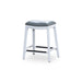 Durango Bonded Leather Saddle Stool, 24" Counter Stool or 30" Bar Stool 24" Counter Height White Gray Leather