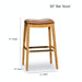 Durango Bonded Leather Saddle Stool, 24" Counter Stool or 30" Bar Stool