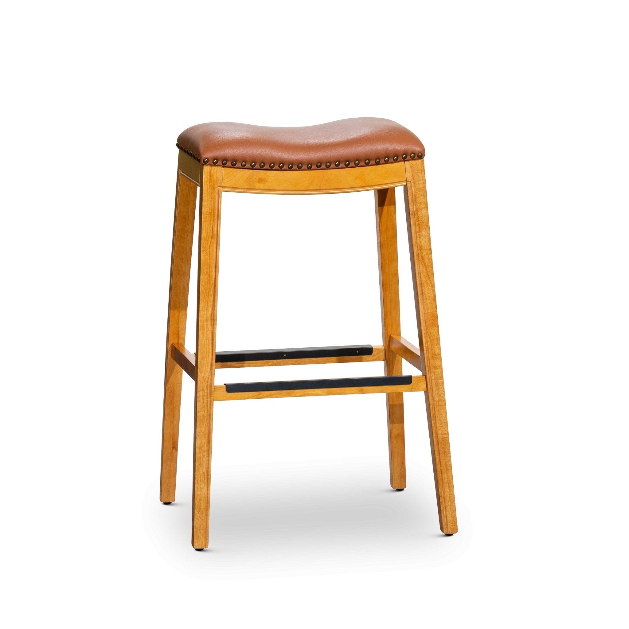 Leather saddle stool online