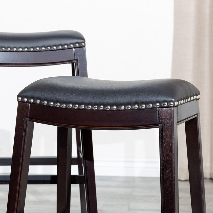 Durango Bonded Leather Saddle Stool, 24" Counter Stool or 30" Bar Stool