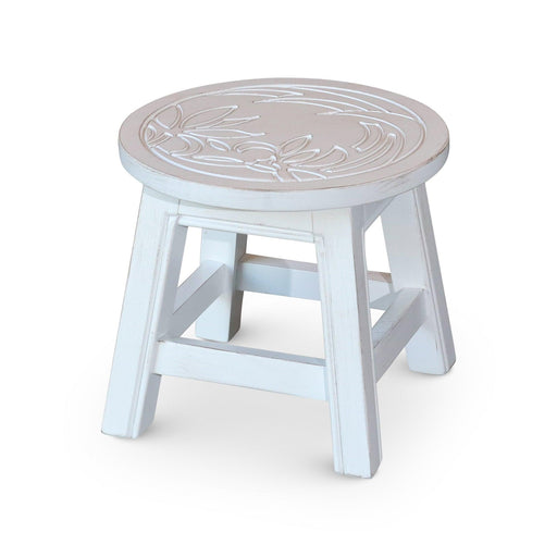 Fairplay Carved Wooden Step Stool - DTYStore