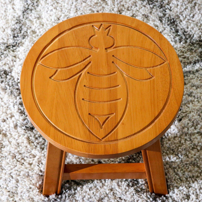 Fairplay Carved Wooden Step Stool