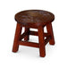 Fairplay Carved Wooden Step Stool Floral Cherry