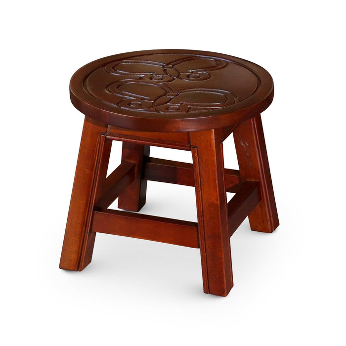 Fairplay Carved Wooden Step Stool