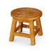 Fairplay Carved Wooden Step Stool Floral Natural