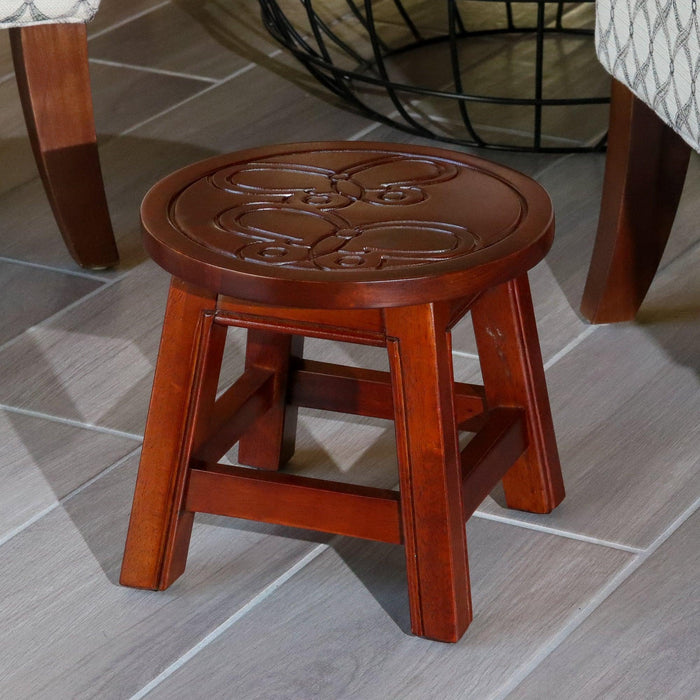 Fairplay Carved Wooden Step Stool