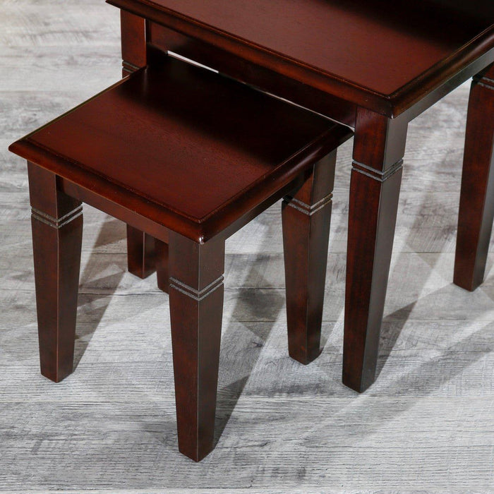 Golden 3-Piece Nesting Table Set