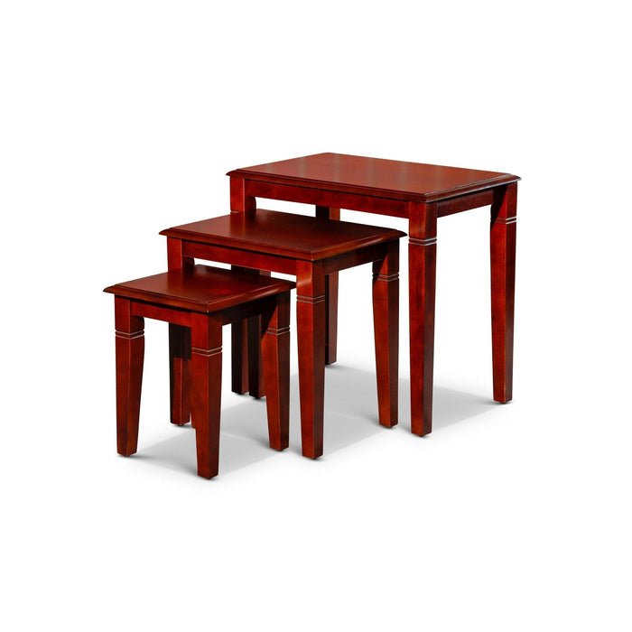 Golden 3-Piece Nesting Table Set Cherry