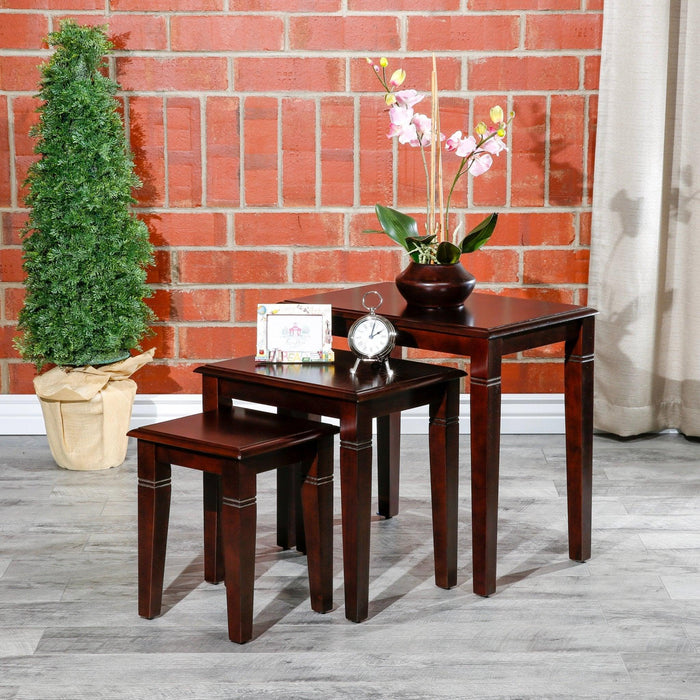 Golden 3-Piece Nesting Table Set