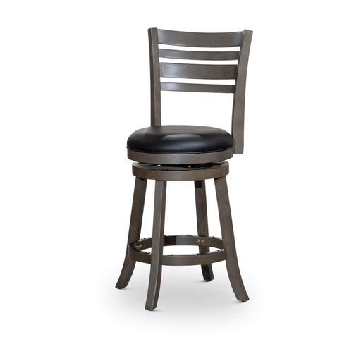 Granby Leather 4-Slat Back Swivel Stool, 30" Bar Stool or 24” - DTYStore