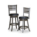 Granby Leather 4-Slat Back Swivel Stool, 30" Bar Stool or 24”