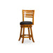 Granby Premium Fabric 4-Slat Back Swivel Stool, 24” Counter Stool or 30" Bar Stool 30" Bar Height Natural Charcoal Fabric