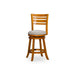 Granby Premium Fabric 4-Slat Back Swivel Stool, 24” Counter Stool or 30" Bar Stool 24" Counter Height Natural Beige Fabric