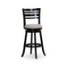 Granby Premium Fabric 4-Slat Back Swivel Stool, 24” Counter Stool or 30" Bar Stool 30" Bar Height Espresso Beige Fabric