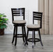 Granby Premium Fabric 4-Slat Back Swivel Stool, 24” Counter Stool or 30" Bar Stool