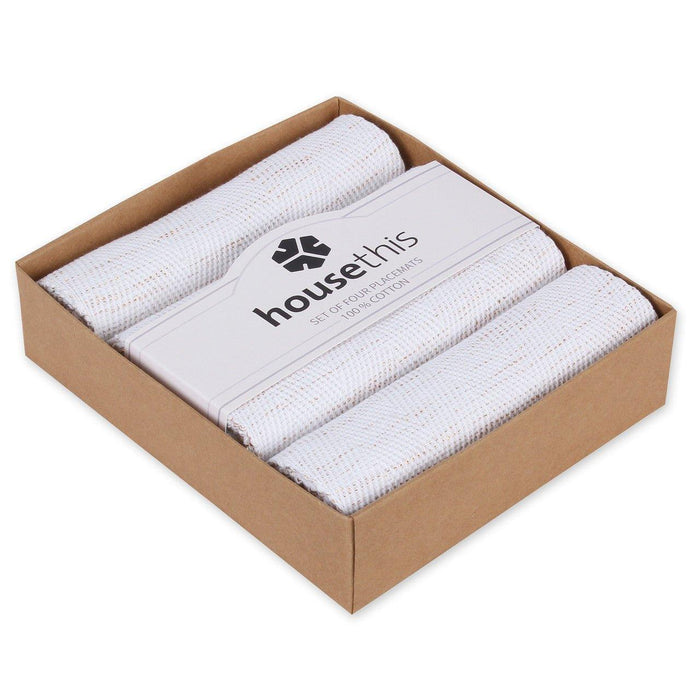 House This ® 100% Cotton Luxe Placemats, Set of 4