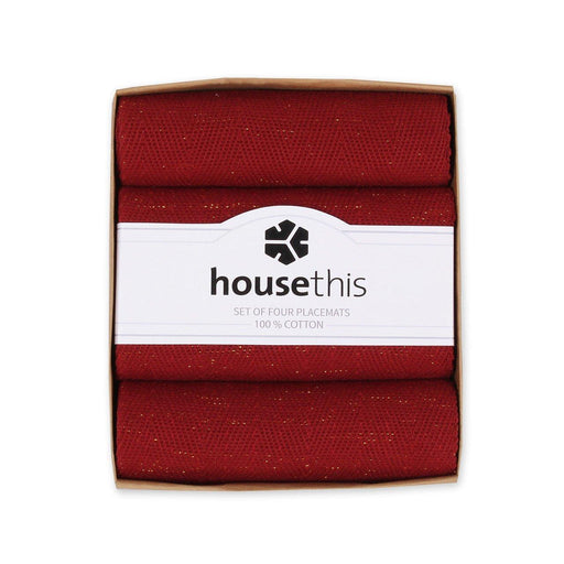 House This ® 100% Cotton Luxe Placemats, Set of 4 - DTYStore