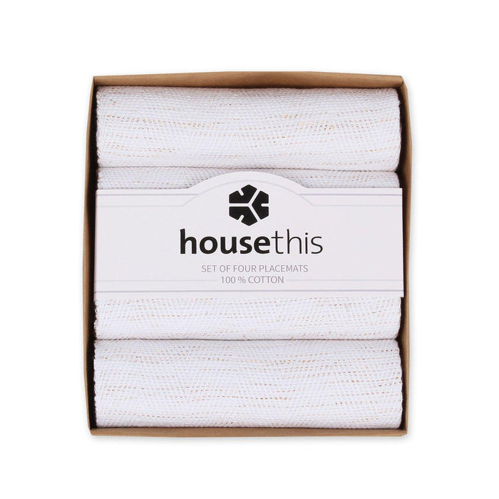 House This ® 100% Cotton Luxe Placemats, Set of 4