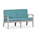 Longs Peak Eucalyptus Loveseat with Cushion Silver Gray Sage