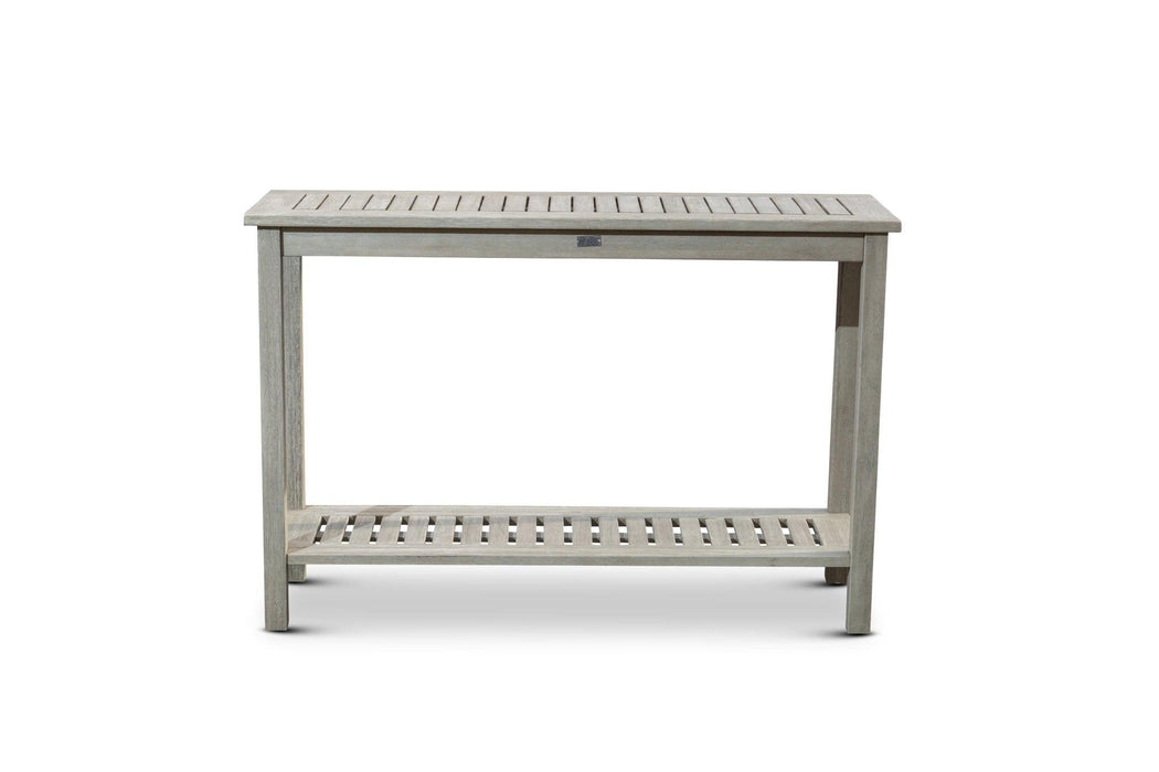 Longs Peak Eucalyptus Outdoor Console Table Driftwood Gray