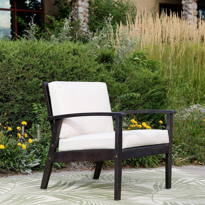 Longs Peak Eucalyptus Outdoor Deep Seat Chair with Cushions