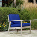 Longs Peak Eucalyptus Outdoor Deep Seat Chair with Cushions