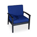 Longs Peak Eucalyptus Outdoor Deep Seat Chair with Cushions Espresso Navy