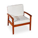 Longs Peak Eucalyptus Outdoor Deep Seat Chair with Cushions Natural Oil Cream