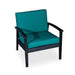 Longs Peak Eucalyptus Outdoor Deep Seat Chair with Cushions Espresso Dark Green