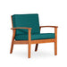 Longs Peak Eucalyptus Outdoor Deep Seat Chair with Cushions