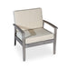 Longs Peak Eucalyptus Outdoor Deep Seat Chair with Cushions Silver Gray Sand