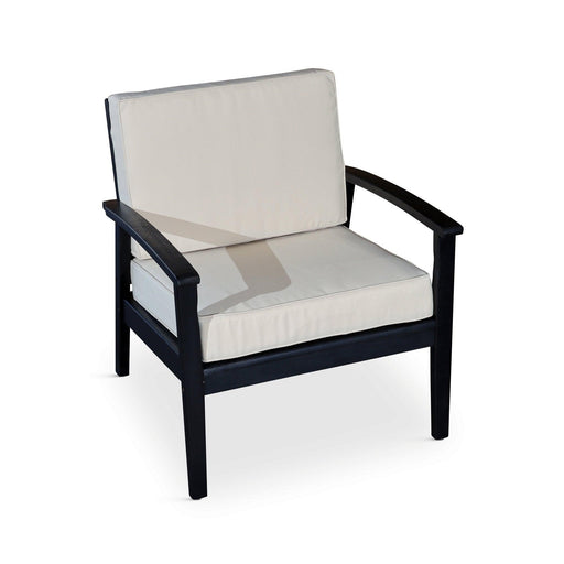 Longs Peak Eucalyptus Outdoor Deep Seat Chair with Cushions - DTYStore