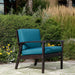 Longs Peak Eucalyptus Outdoor Deep Seat Chair with Cushions