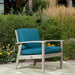 Longs Peak Eucalyptus Outdoor Deep Seat Chair with Cushions