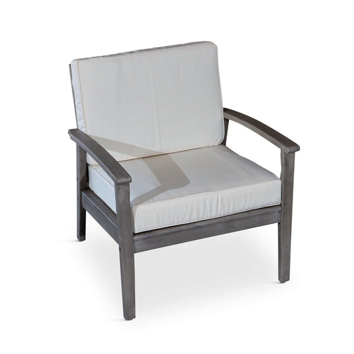 Longs Peak Eucalyptus Outdoor Deep Seat Chair with Cushions - DTYStore