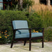 Longs Peak Eucalyptus Outdoor Deep Seat Chair with Cushions