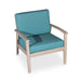 Longs Peak Eucalyptus Outdoor Deep Seat Chair with Cushions Driftwood Gray Sage