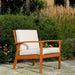 Longs Peak Eucalyptus Outdoor Deep Seat Chair with Cushions