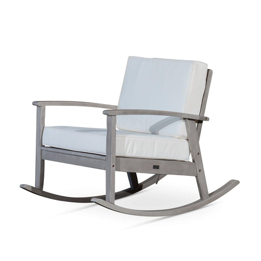 Longs Peak Eucalyptus Outdoor Deep Seat Rocker with Cushions - DTYStore
