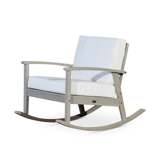 Longs Peak Eucalyptus Outdoor Deep Seat Rocker with Cushions - DTYStore