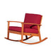 Longs Peak Eucalyptus Outdoor Deep Seat Rocker with Cushions