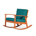 Longs Peak Eucalyptus Outdoor Deep Seat Rocker with Cushions