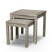 Longs Peak Eucalyptus Outdoor Nesting Tables 2-Piece Set Driftwood Gray