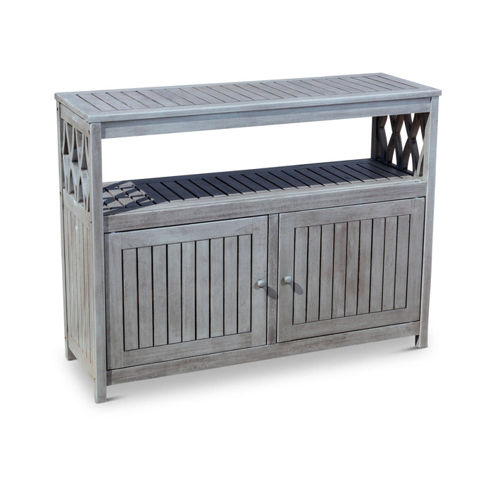 Longs Peak Eucalyptus Outdoor Sideboard Silver Gray