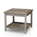 Longs Peak Eucalyptus Outdoor Two Shelf Side Table Driftwood Gray