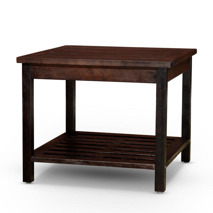 Longs Peak Eucalyptus Outdoor Two Shelf Side Table