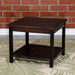 Longs Peak Eucalyptus Outdoor Two Shelf Side Table