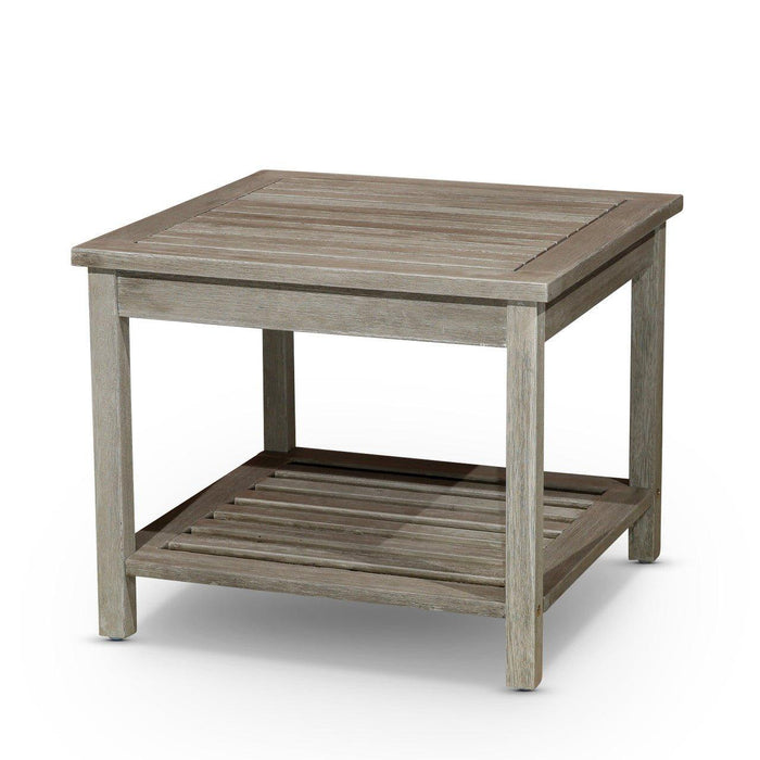 Longs Peak Eucalyptus Outdoor Two Shelf Side Table