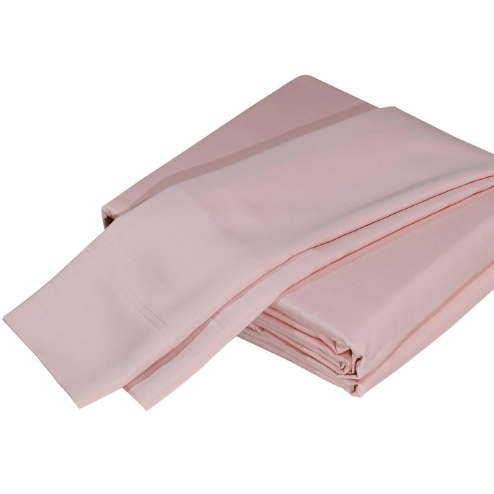 Luxuriously Soft 100% Organic Bamboo 4-Piece Sheet Set, Oeko-TEX Certified Split King Pale Rose